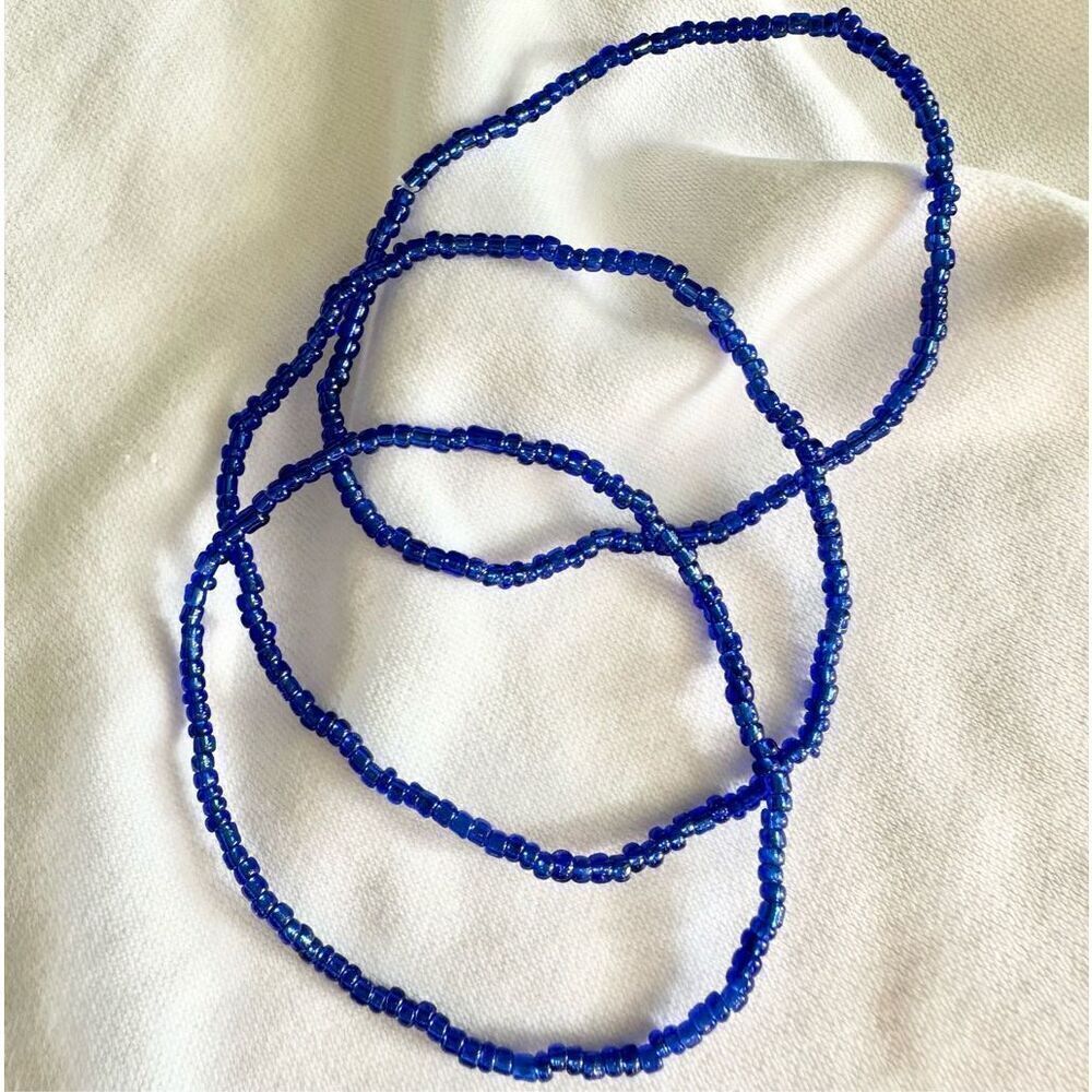 Royal blue Set of 3 petite beaded bracelets